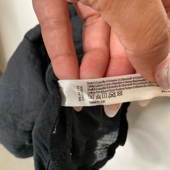 Free People Paisley Vine Black Tunic Dress - Picture 7 of 8